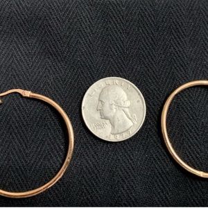 14k Rose Gold Hoops